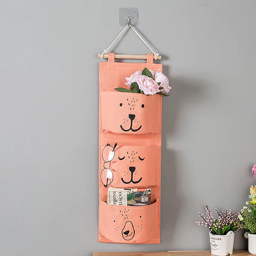 Bolsa de Almacenamiento de Tela de 3 Piezas - Naranja