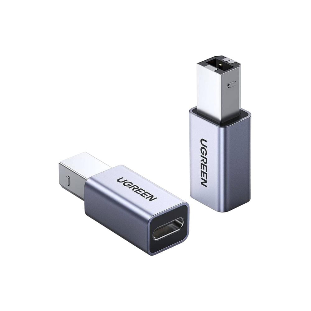 Adaptador Ugreen USB-C a USB 2.0 Tipo B US382 para Impresora - 20120 Adaptador Ugreen USB-C a USB 2.0 Tipo B US382 para Impresora - 20120