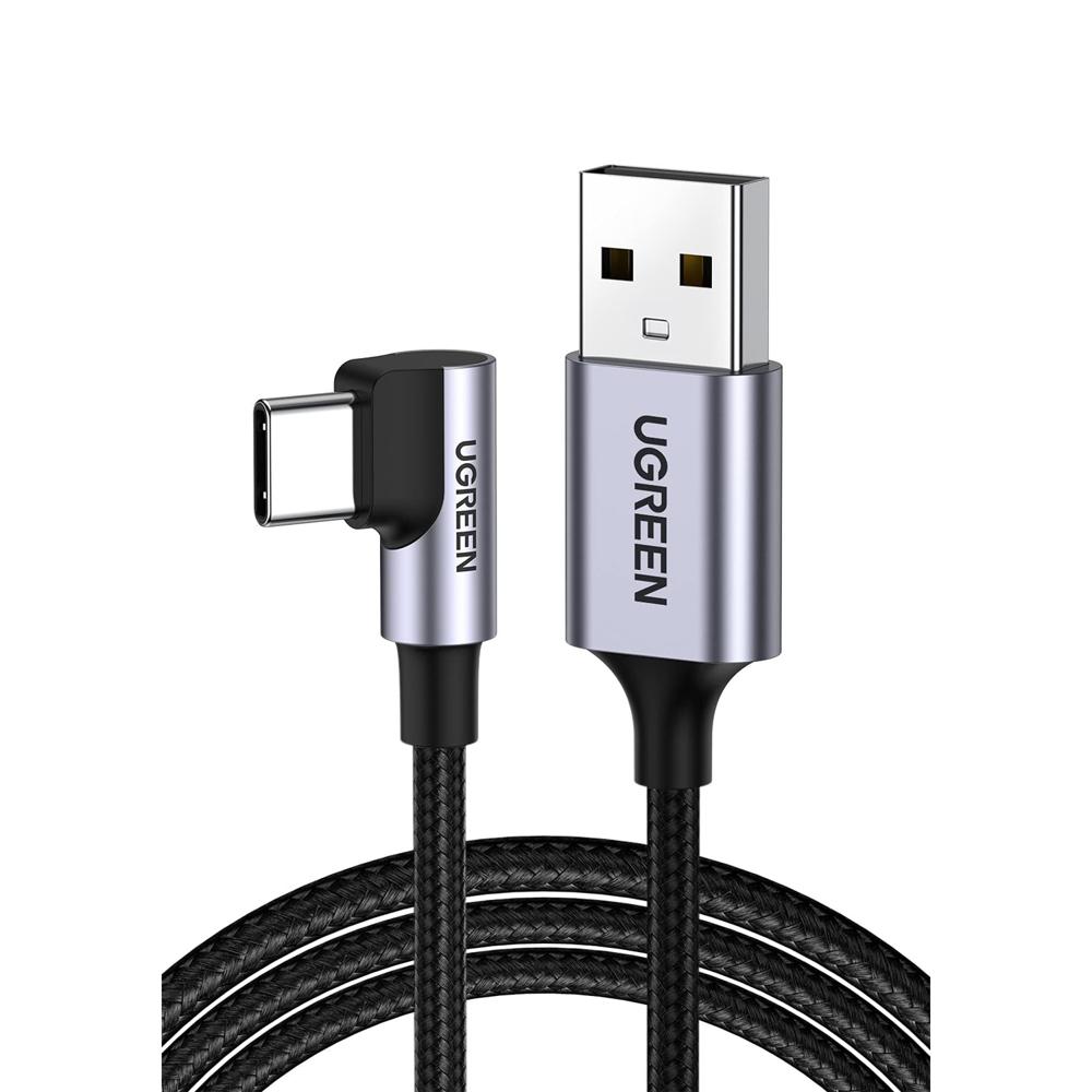Cable Ugreen 1m USB-C angulo 90° 18W Carga Rapida 3A US284 50941 Negro Cable Ugreen 1m USB-C angulo 90° 18W Carga Rapida 3A US284 50941 Negro