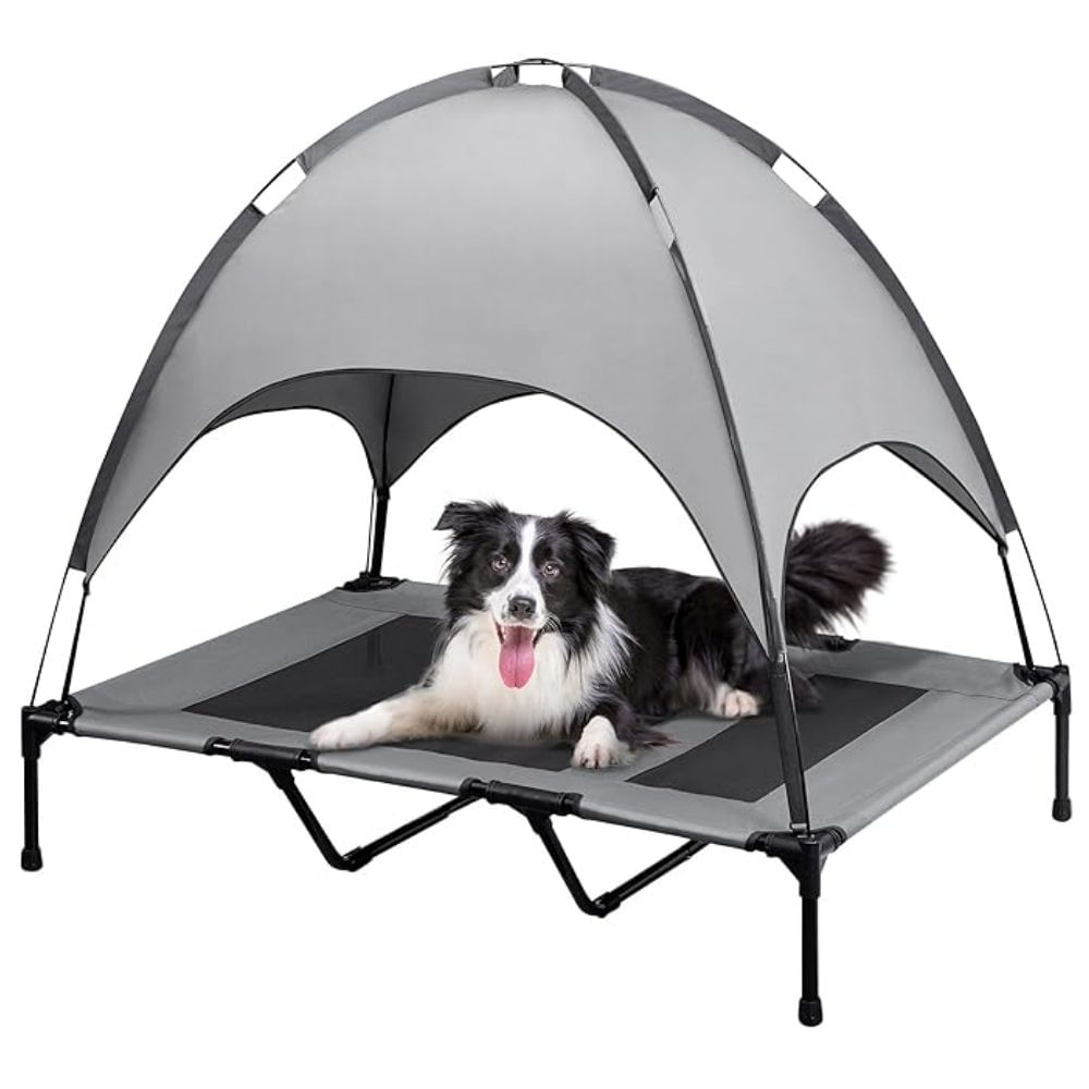 Cama Elevada con Carpa Descapotable para Mascotas