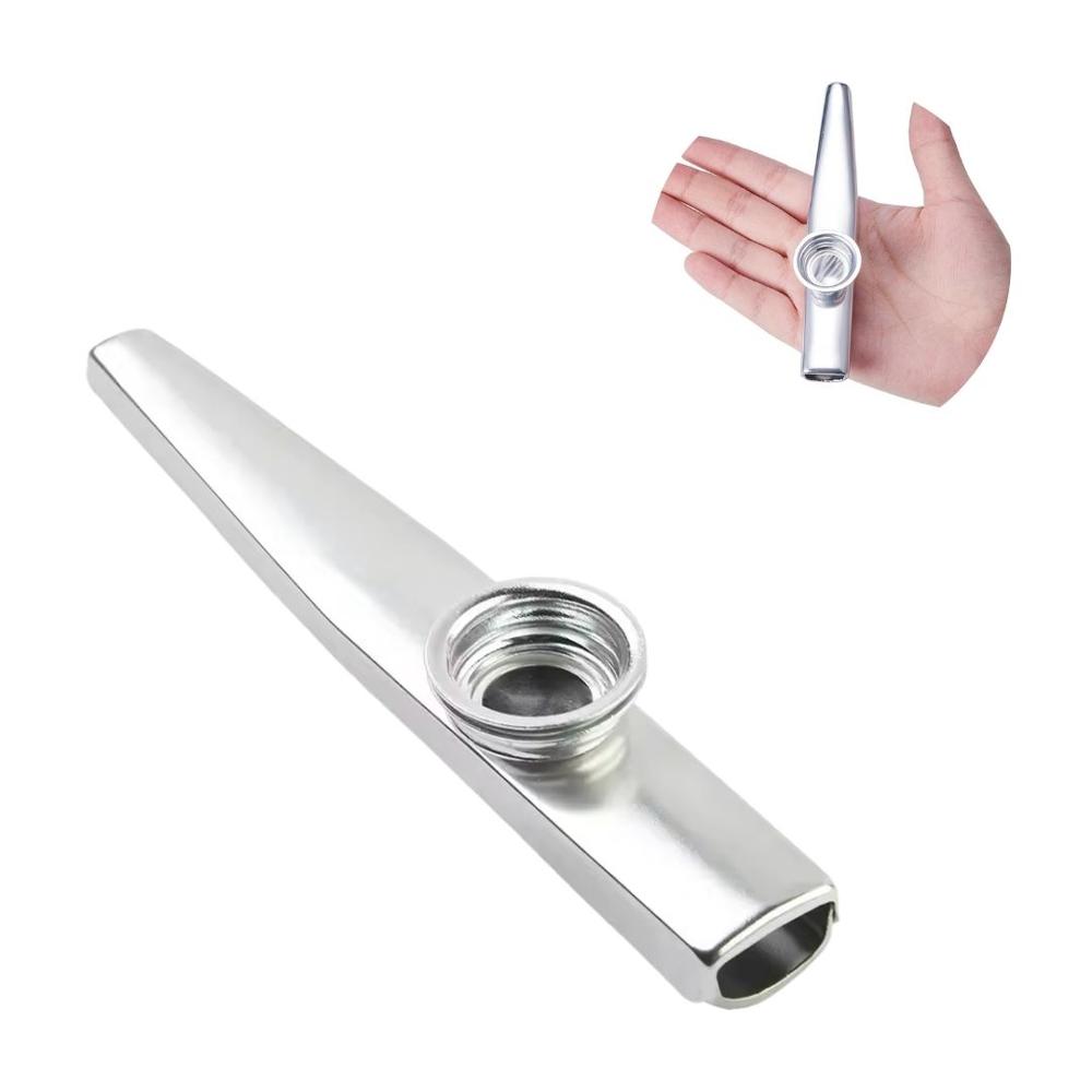Kazoo de Metal Instrumento Musical Portátil - Plateado Kazoo de Metal Instrumento Musical Portátil - Plateado