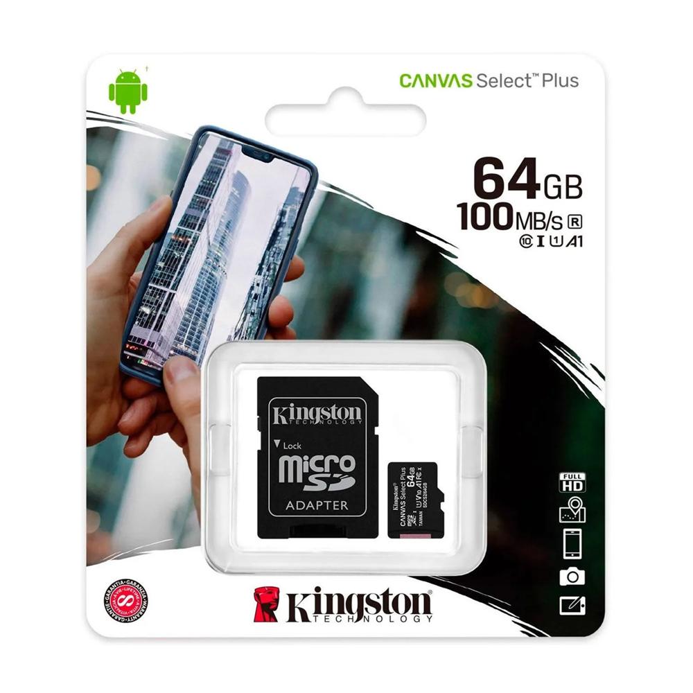 Memoria Micro SD 64GB KINGSTON CANVAS SELECT PLUS Memoria Micro SD 64GB KINGSTON CANVAS SELECT PLUS
