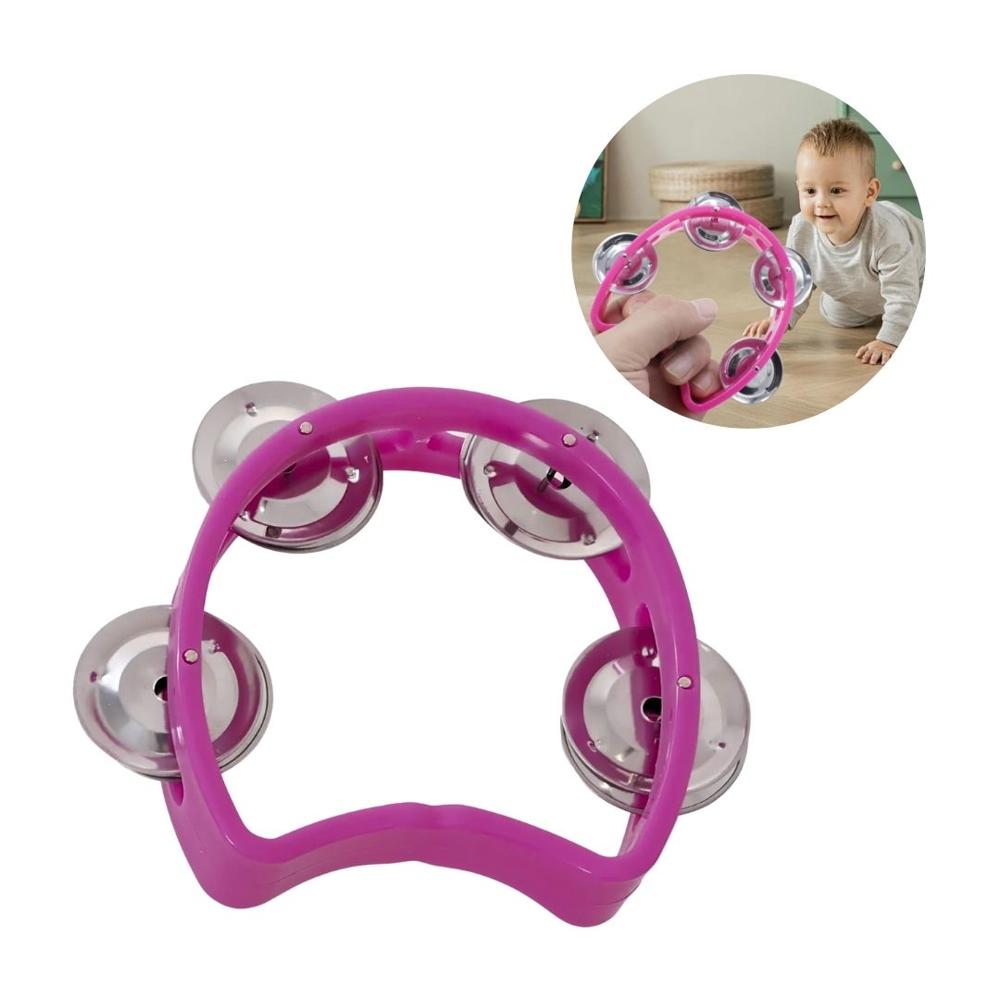 Pandereta Infantil de Plástico con 4 Chapas - Morado