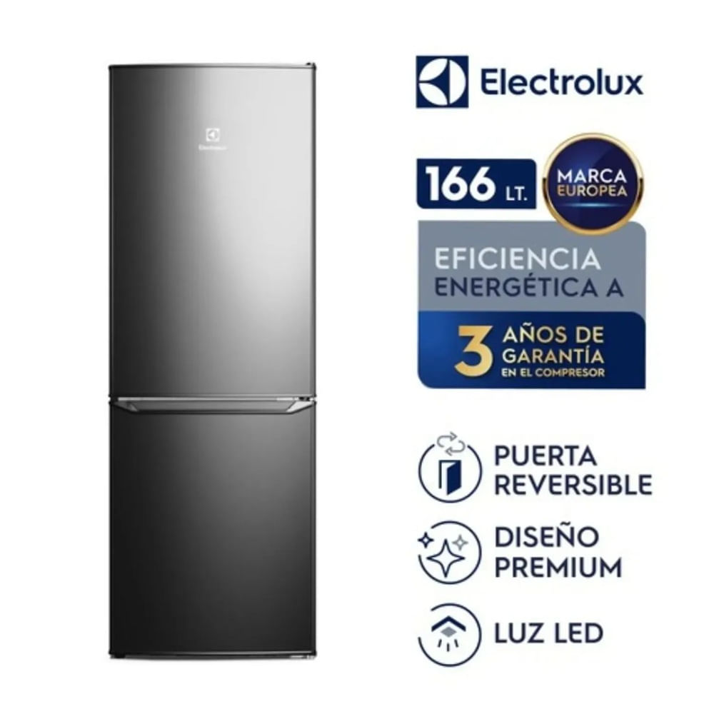 Refrigeradora Bottom Freezer Electrolux ERB162HB 166 Lts Negro Refrigeradora Bottom Freezer Electrolux ERB162HB 166 Lts Negro