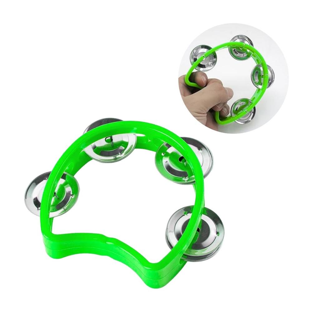 Pandereta Infantil Plástica 4 Chapas 10 cm - Verde