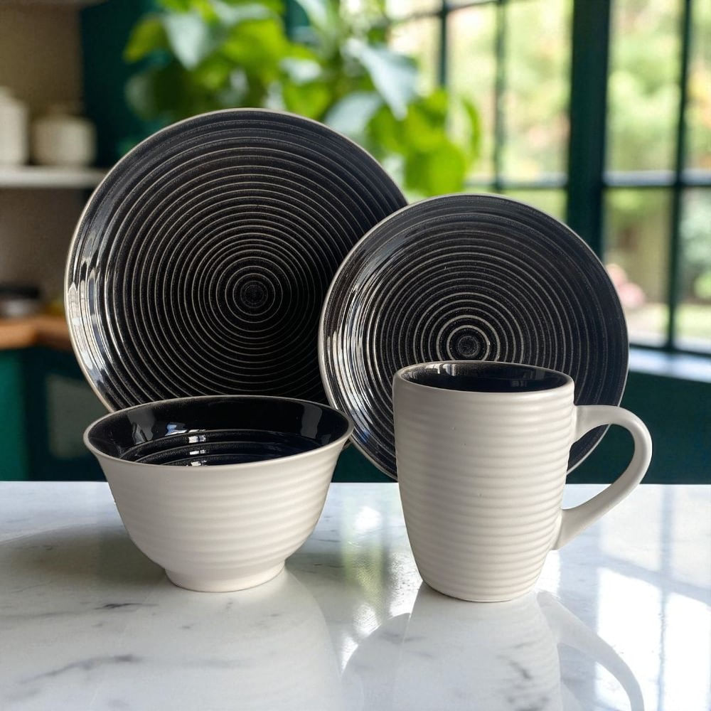 Set de vajilla Negro Premium 16 piezas Orange