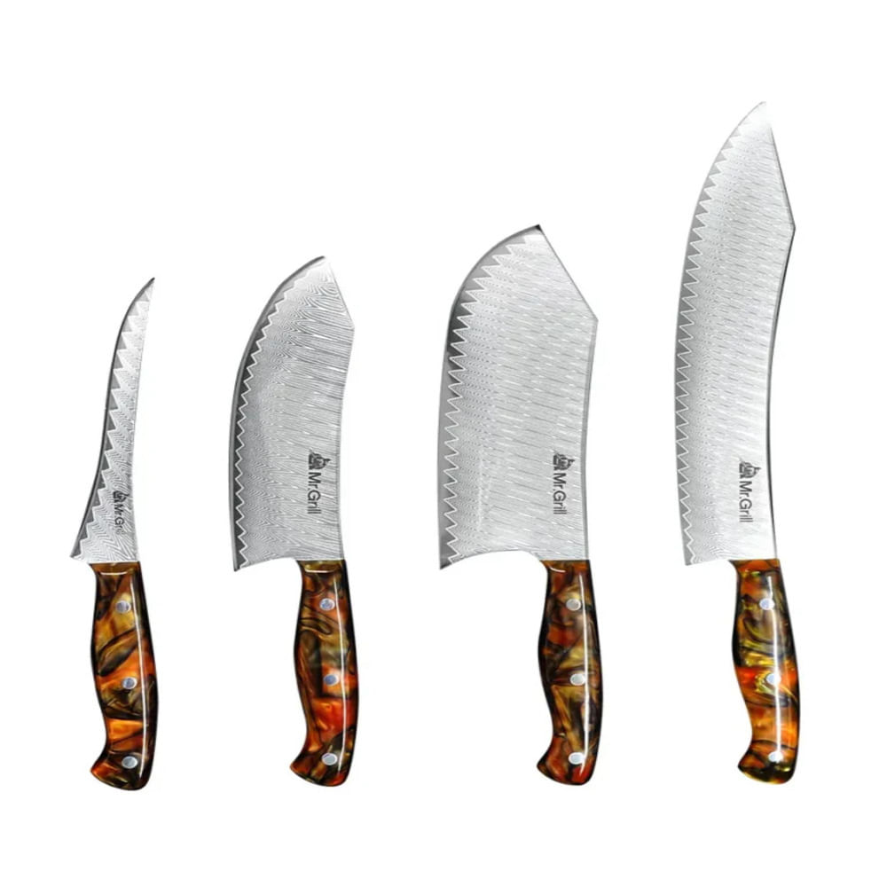 Set Cuchillos Carnicero Pro Mr. Grill Negro