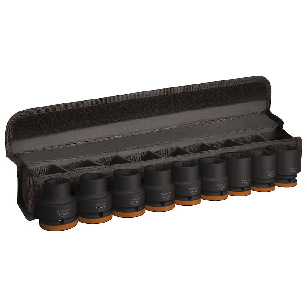 Juego de Dados de Impacto 3/4"" Corto 9 Piezas Bosch 2608.003.041-000