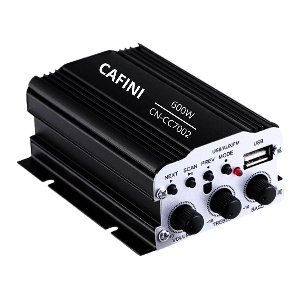 Amplificador Estéreo Hi-Fi 2 Canales con USB, FM y MP3 Integrado Negro