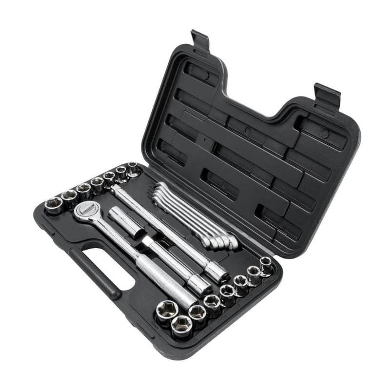 Juego de dados y llaves 1/2 mm x25 piezas Stanley