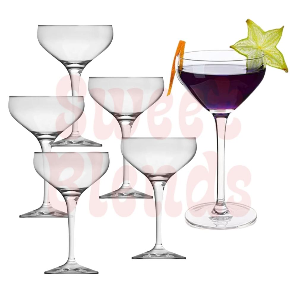 Set Copa Martini 340ml Nadir Mistic 6 Copas Grande Brasil