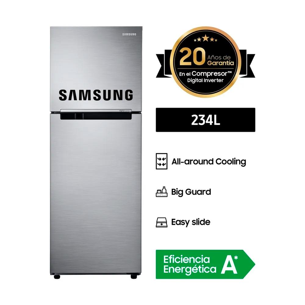 Refrigeradora Samsung RT22FARADS8/PE Top Freezer 234L Plateado