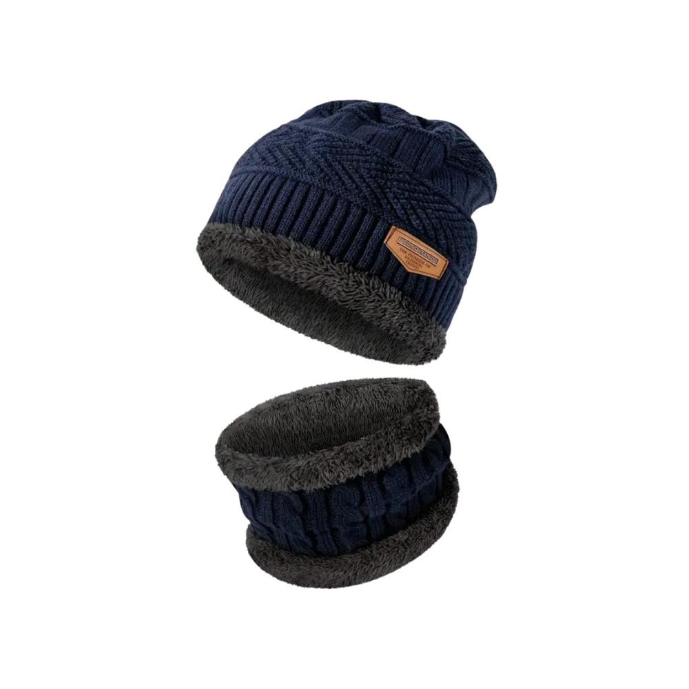 Gorra con Cuellera para Invierno Unisex Azul