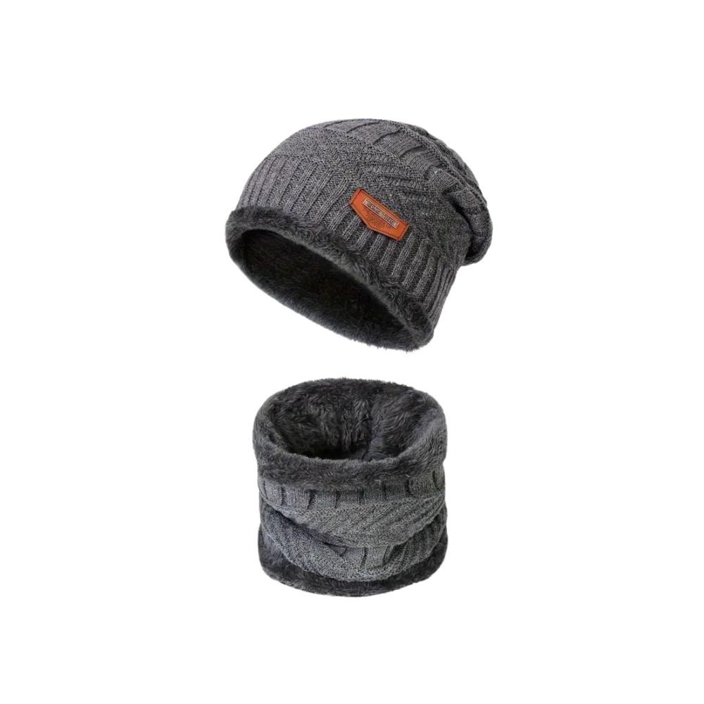 Gorra con Cuellera para Invierno Unisex Gris