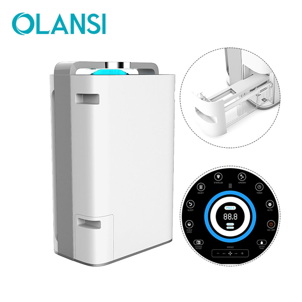 Purificador de Aire con 8 Etapas con Filtro Hepa H13 450m3 Olansi K08
