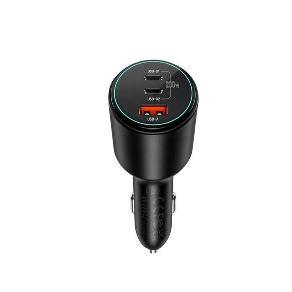CARGADOR AUTO WIWU WI-QC026 200W USB+TIPO-C