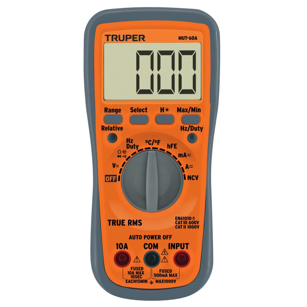 Multimetro Digital + 400 mV - 750 V Truper 100362