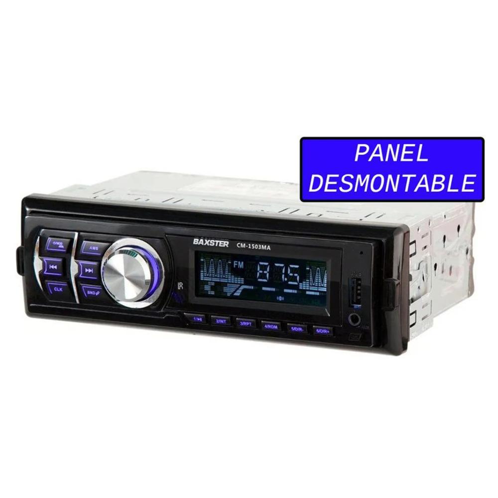 Autoradio Desmontable Bluetooth Aux 1 Din USB SD CM-1503