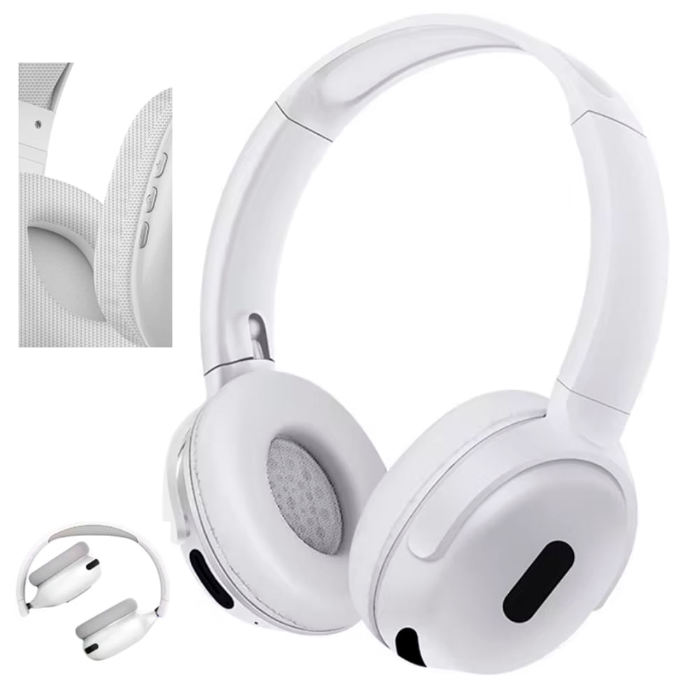 Audífonos Bluetooth Inalámbrico para PC Laptop Celular Blanco