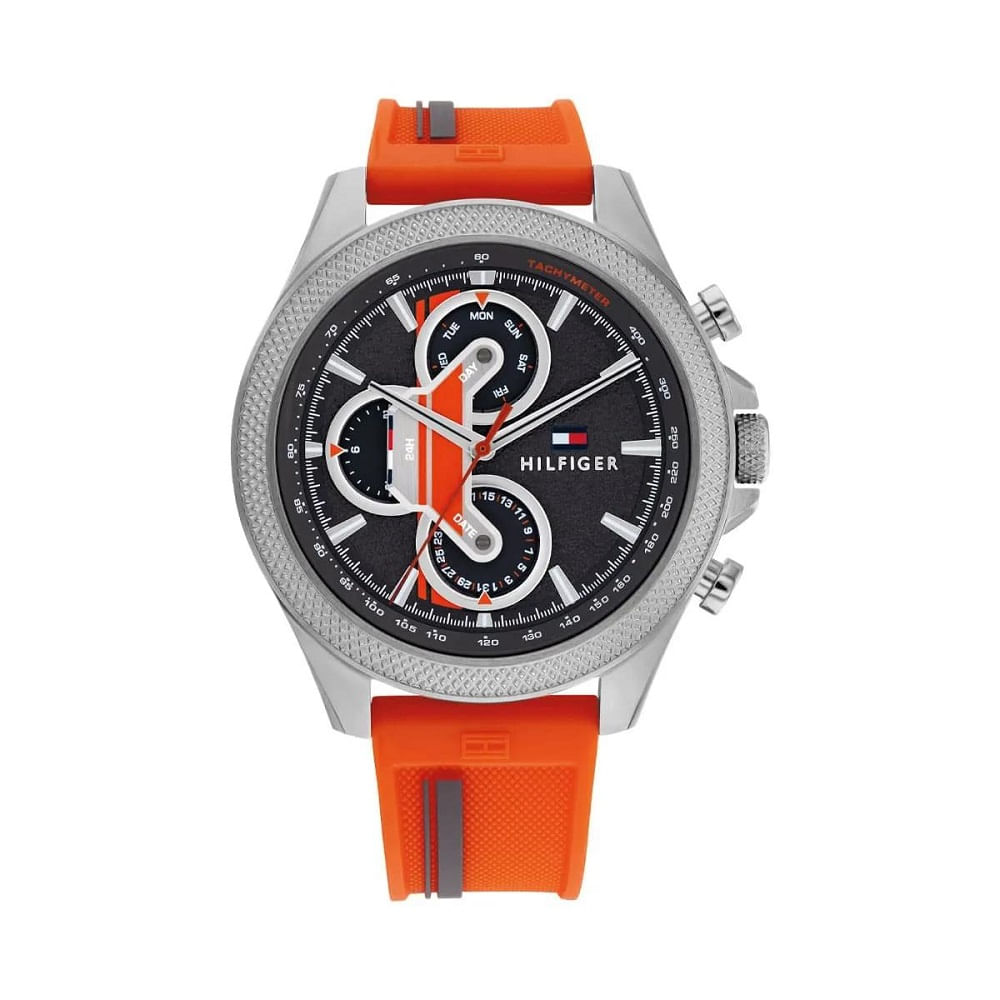 RELOJ TOMMY HILFIGER CLARK NARANJA SILLICONA