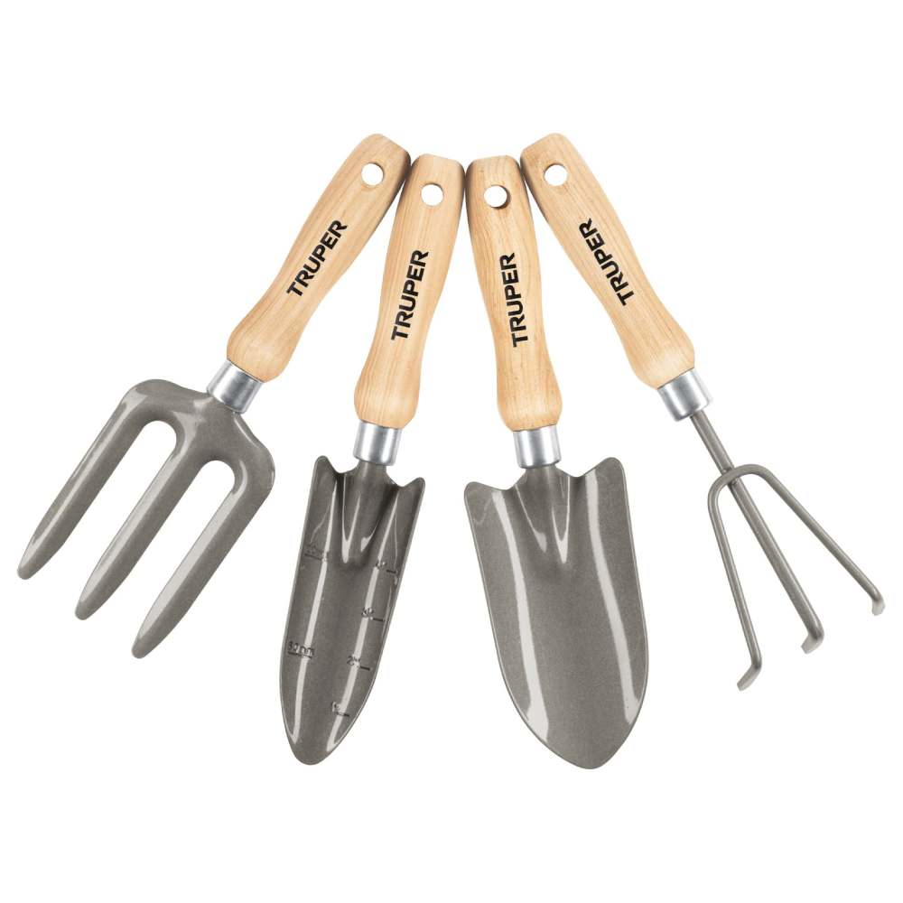 Juego de 4 Herramientas 6"" para Jardín Truper 15030
