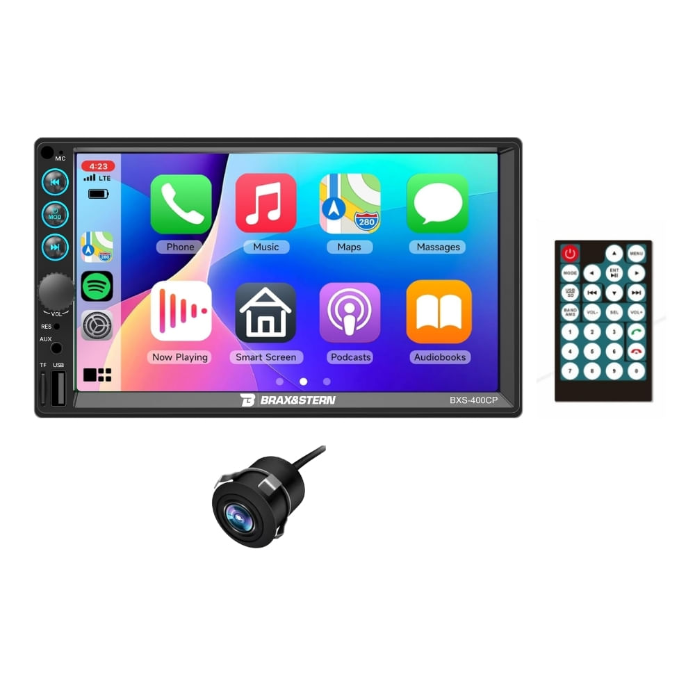 Autoradio con Carplay y Mirrorlink Android/iPhone BT USB 7 Pulgadas HD BXS-400
