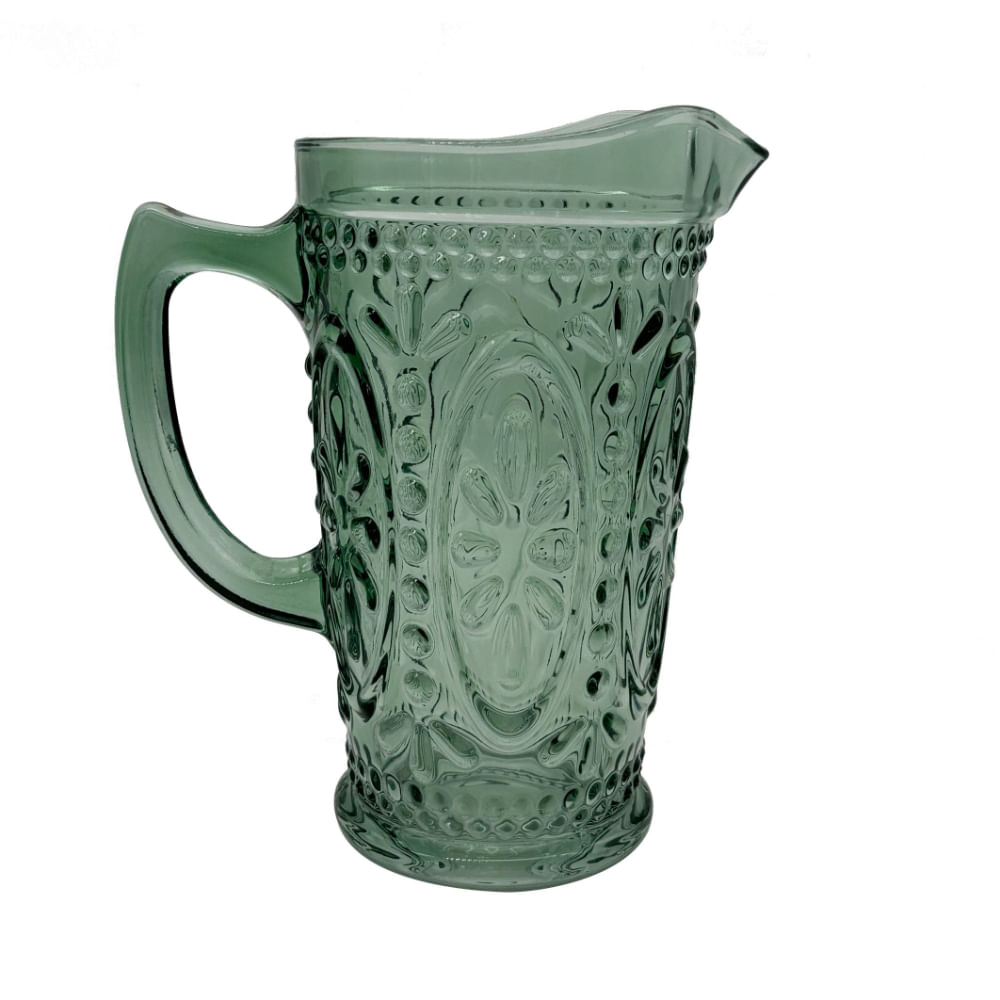 Jarra De Vidrio Verde 22 Cm