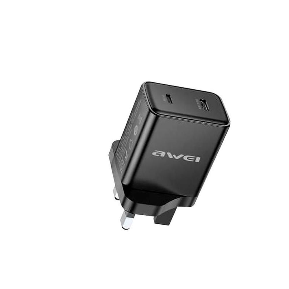 CARGADOR AWEI PD62-CC 20W TIPO-C + USB NEGRO