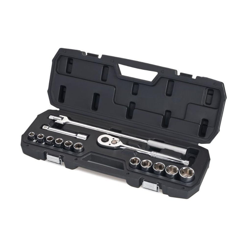 Set de Dados y Llaves Stanley Cromado 1/2" Modelo STMT7038