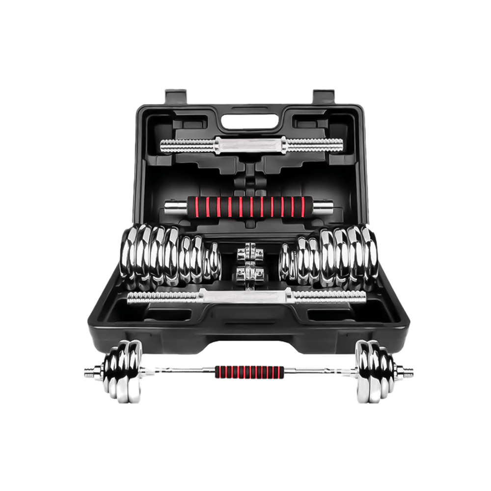 Set Mancuernas Cromadas Set Pesas 30 Kg Maleta De Pesas 30 Kg