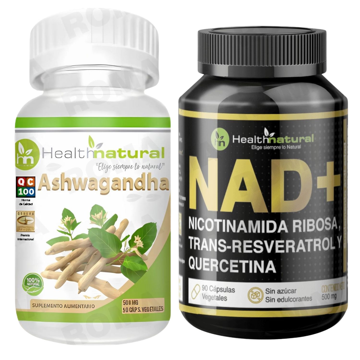 ASHWAGANDHA HEALTHNATURAL 500MG + NAD+ HEALTHNATURAL 500MG