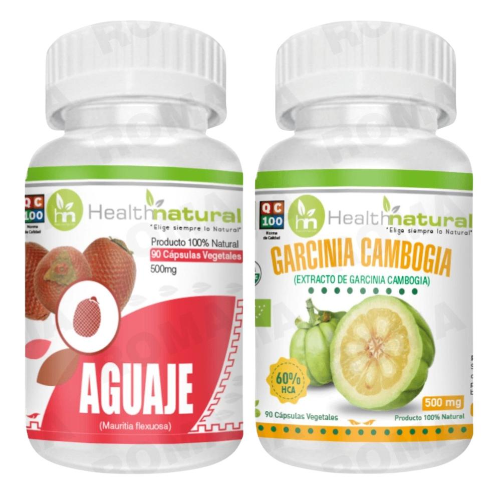 AGUAJE HEALTHNATURAL 500MG + GARCINIA CAMBOGIA HEALTHNATURAL 500MG
