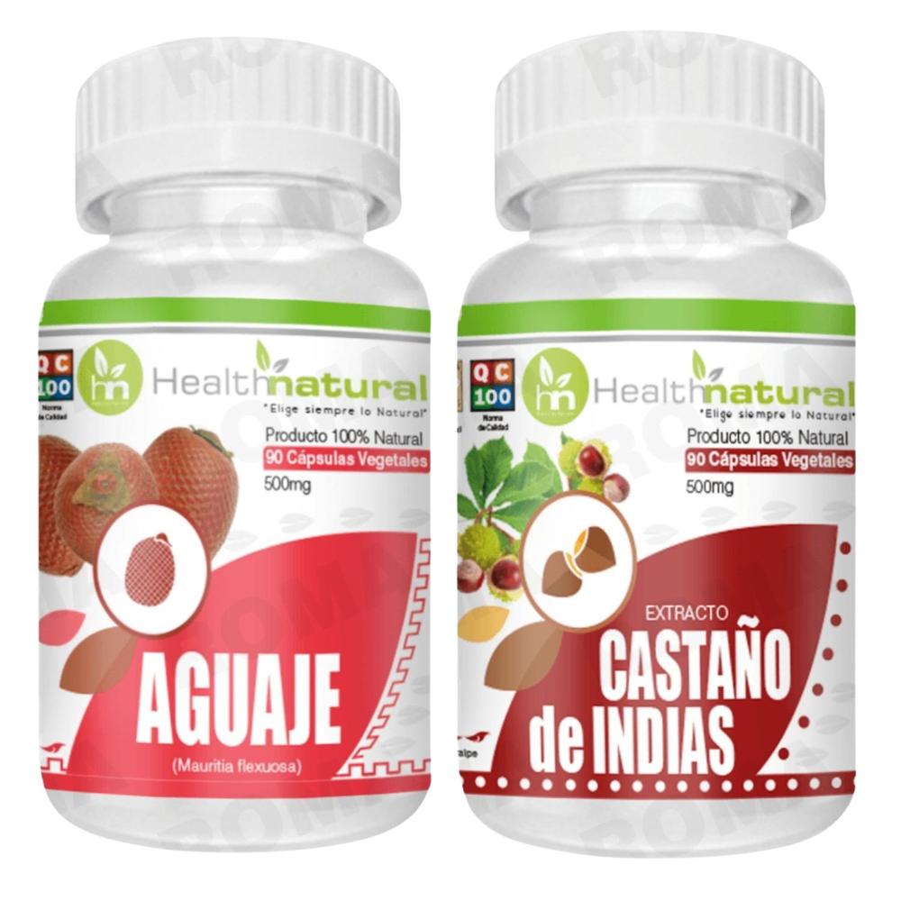 AGUAJE HEALTHNATURAL 500MG + CASTAÑO DE INDIAS HEALTHNATURAL 500MG