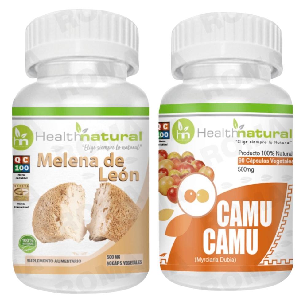 MELENA DE LEÓN HEALTHNATURAL 500MG + CAMU CAMU HEALTHNATURAL 500MG
