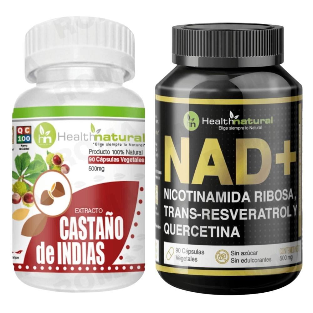 CASTAÑO DE INDIAS HEALTHNATURAL 500MG + NAD+ HEALTHNATURAL 500MG