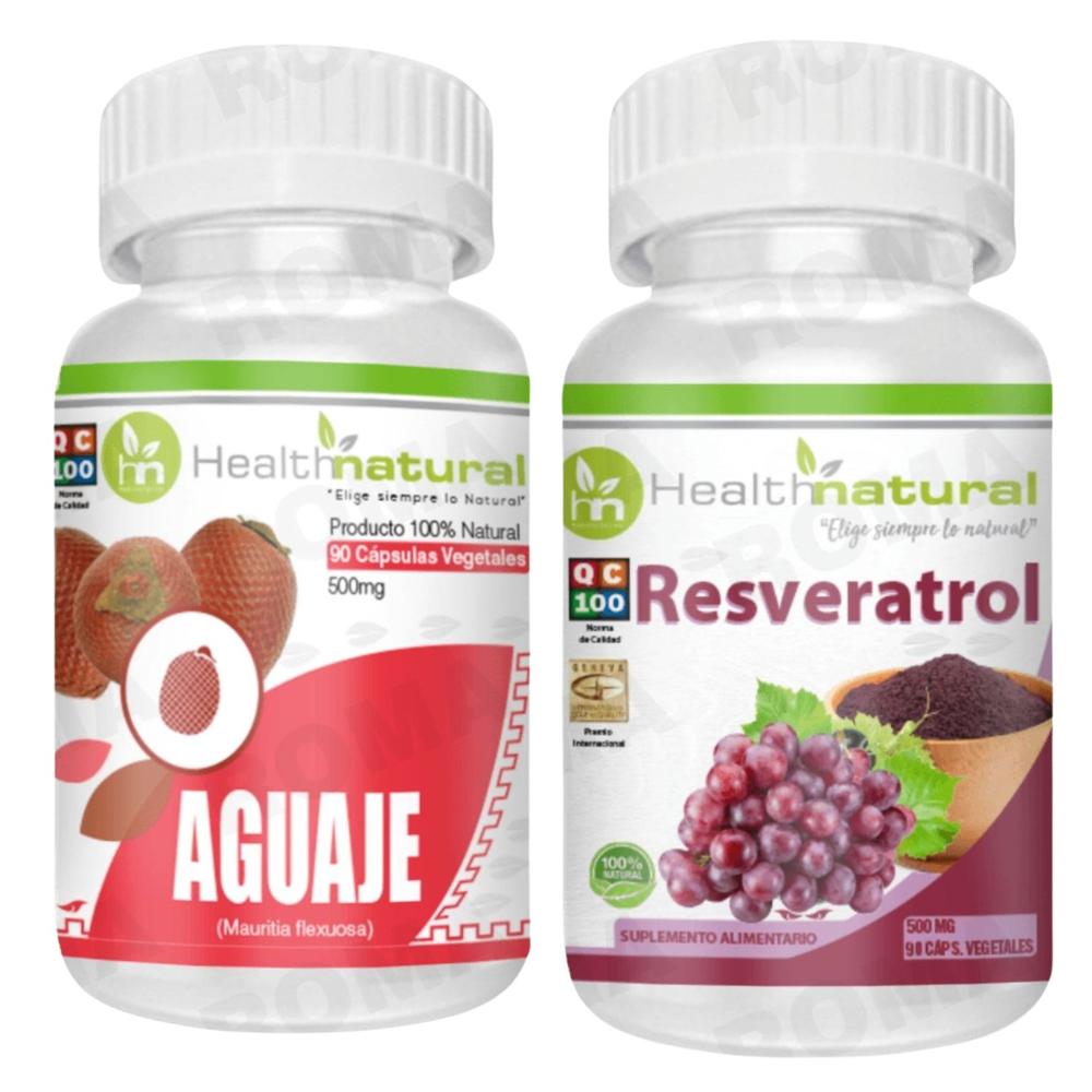 AGUAJE HEALTHNATURAL 500MG + RESVERATROL HEALTHNATURAL 500MG
