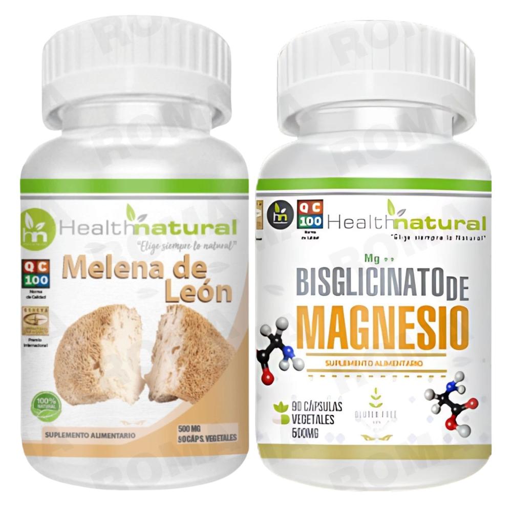 MELENA DE LEÓN HEALTHNATURAL + BISGLICINATO DE MAGNESIO HEALTHNATURAL
