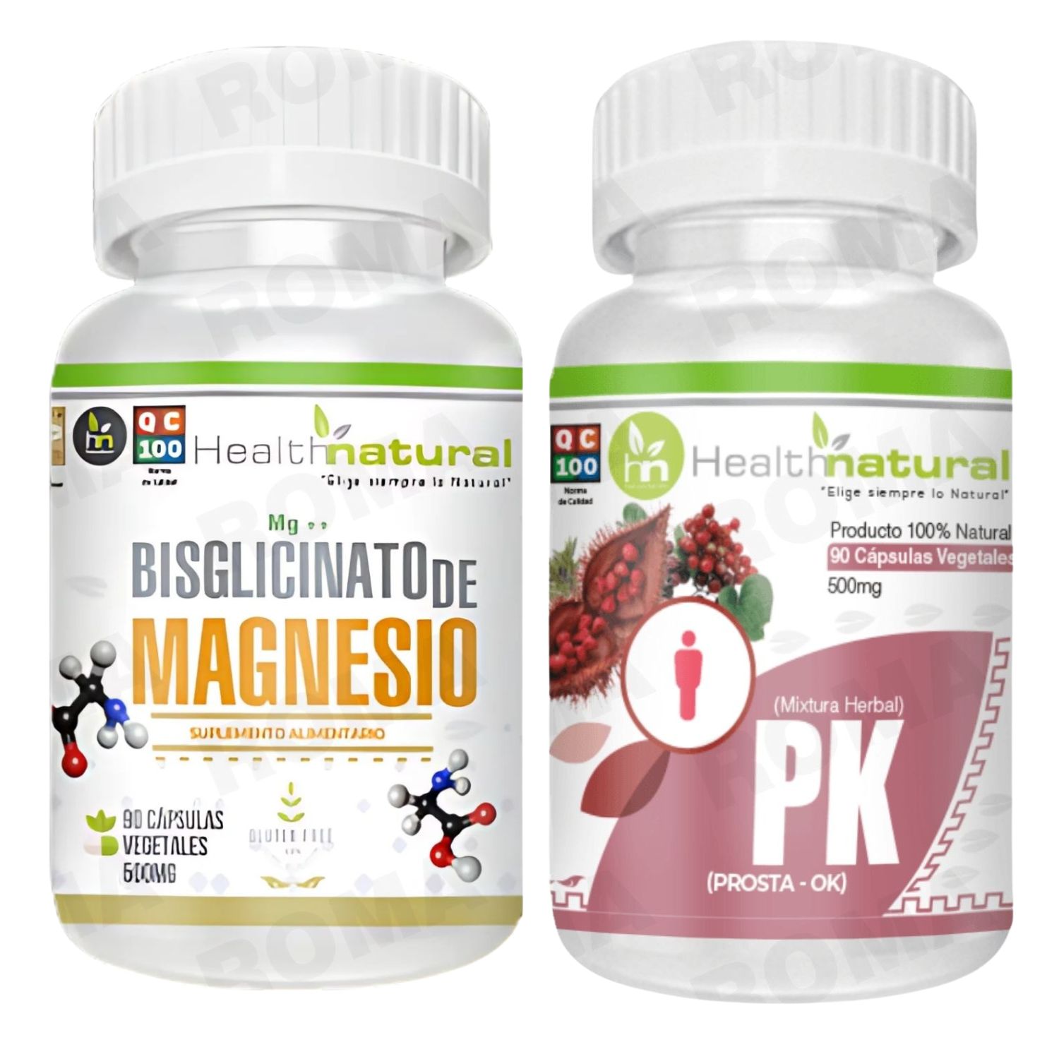 BISGLICINATO DE MAGNESIO HEALTHNATURAL + PK(PROSTA-OK) HEALTHNATURAL
