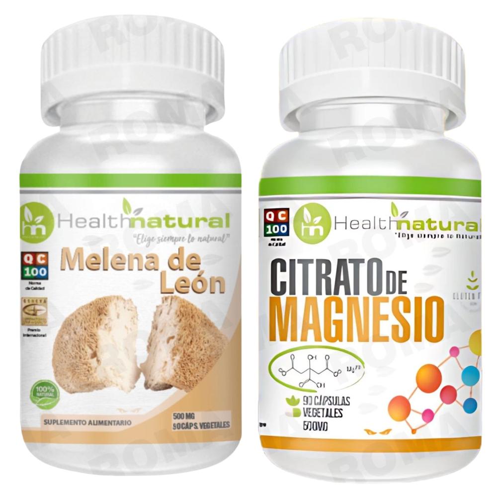 MELENA DE LEÓN HEALTHNATURAL + CITRATO DE MAGNESIO HEALTHNATURAL 500MG