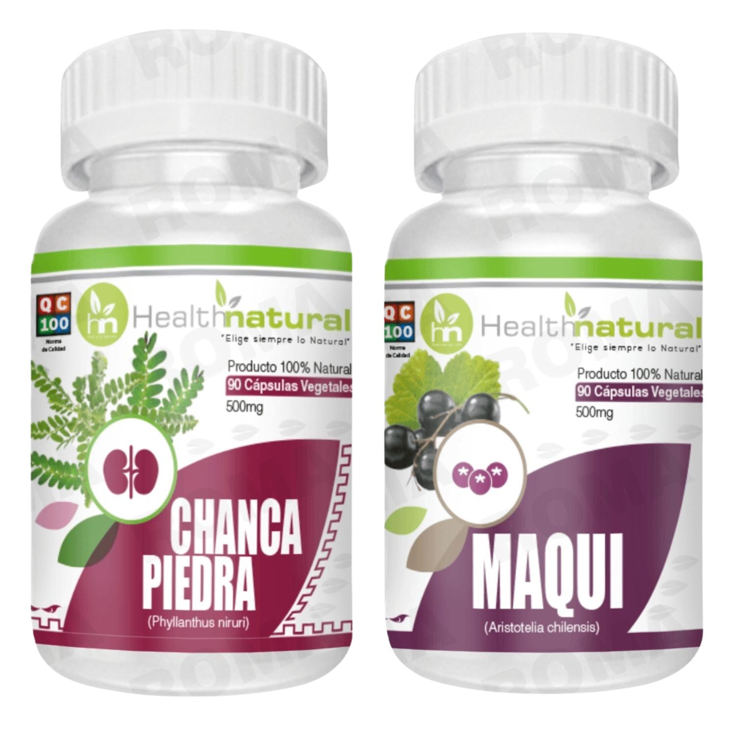 CHANCA PIEDRA HEALTHNATURAL 500MG + MAQUI HEALTHNATURAL 500MG