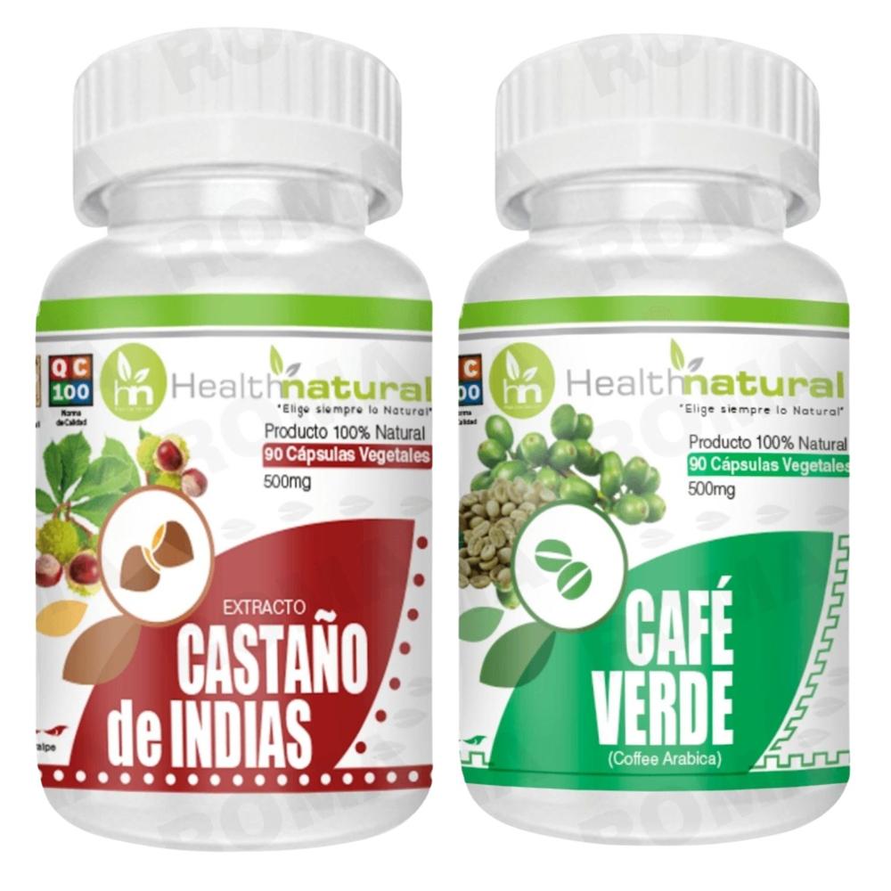 CASTAÑO DE INDIAS HEALTHNATURAL 500MG + CAFÉ VERDE HEALTHNATURAL 500MG