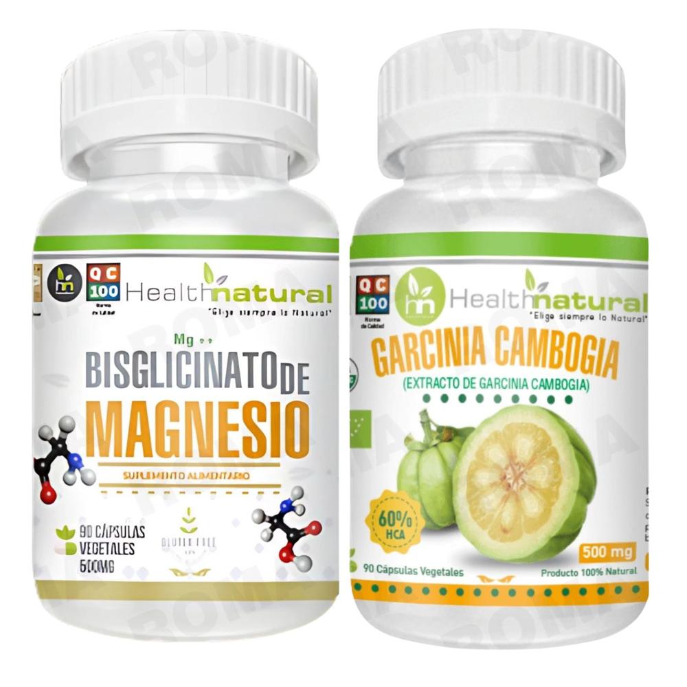 BISGLICINATO MAGNESIO HEALTHNATURAL + GARCINIA CAMBOGIA HEALTHNATURAL