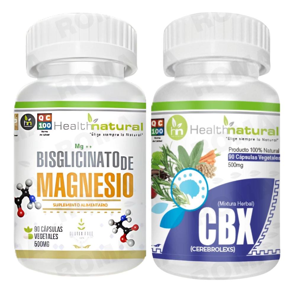 BISGLICINATO DE MAGNESIO HEALTHNATURAL + CBX(CEREBROLEXS)HEALTHNATURAL