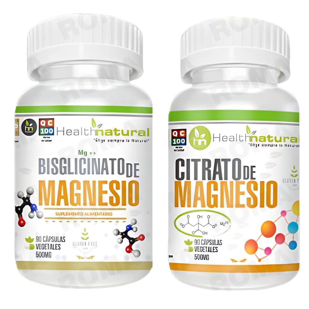 BISGLICINATO MAGNESIO HEALTHNATURAL + CITRATO MAGNESIO HEALTHNATURAL