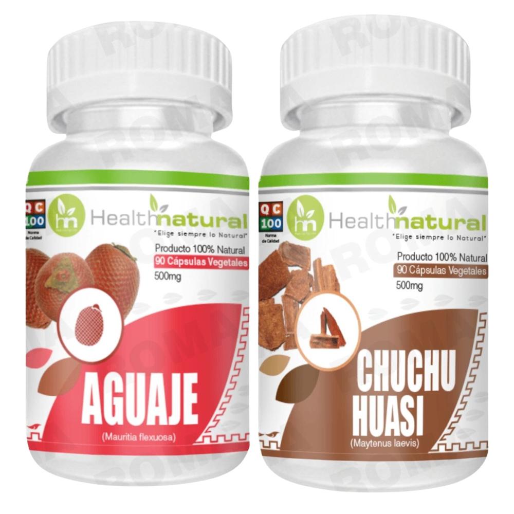 AGUAJE HEALTHNATURAL 500MG + CHUCHUHUASI HEALTHNATURAL 500MG
