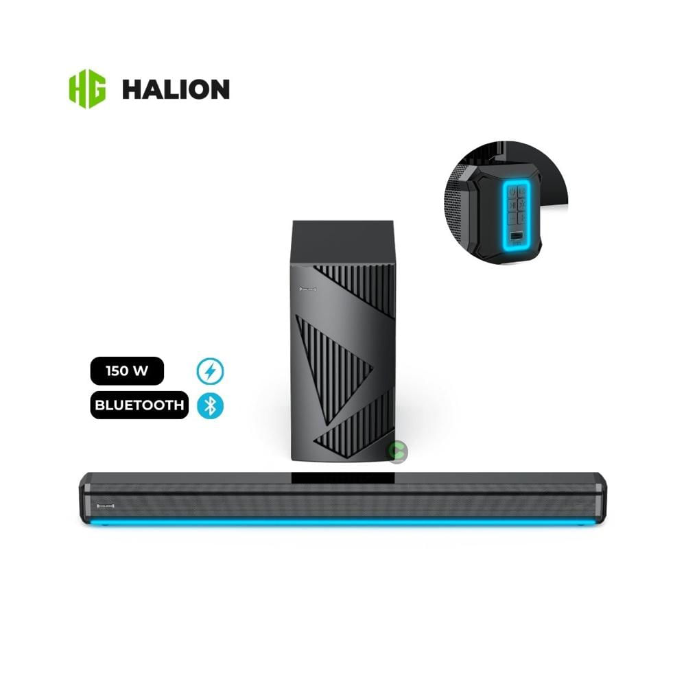 SOUNDBAR Halion HA-S45C 150W Bluetooth y Luz Led