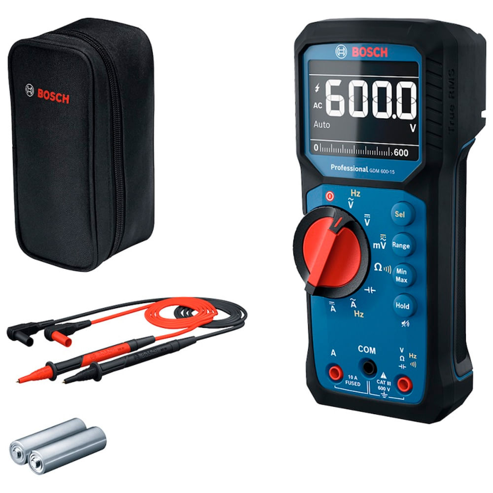 Multímetro Digital Bosch GDM 600-15 Precisión Electricistas Industria Multimetro Digital Bosch GDM 600-15
