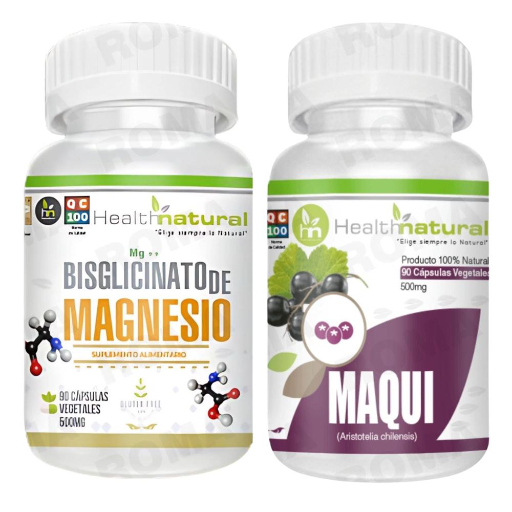 BISGLICINATO DE MAGNESIO HEALTHNATURAL + MAQUI HEALTHNATURAL