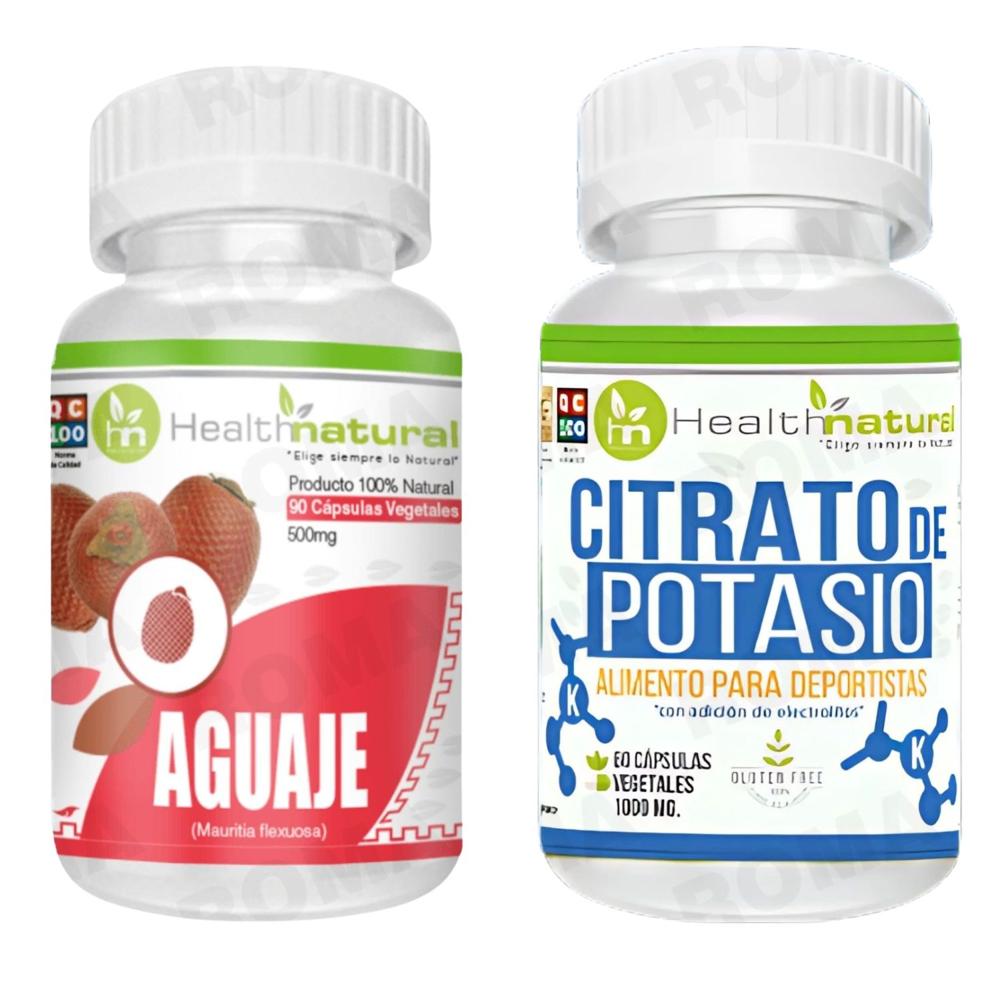 AGUAJE HEALTHNATURAL 500MG + CITRATO DE POTASIO HEALTHNATURAL 1000MG