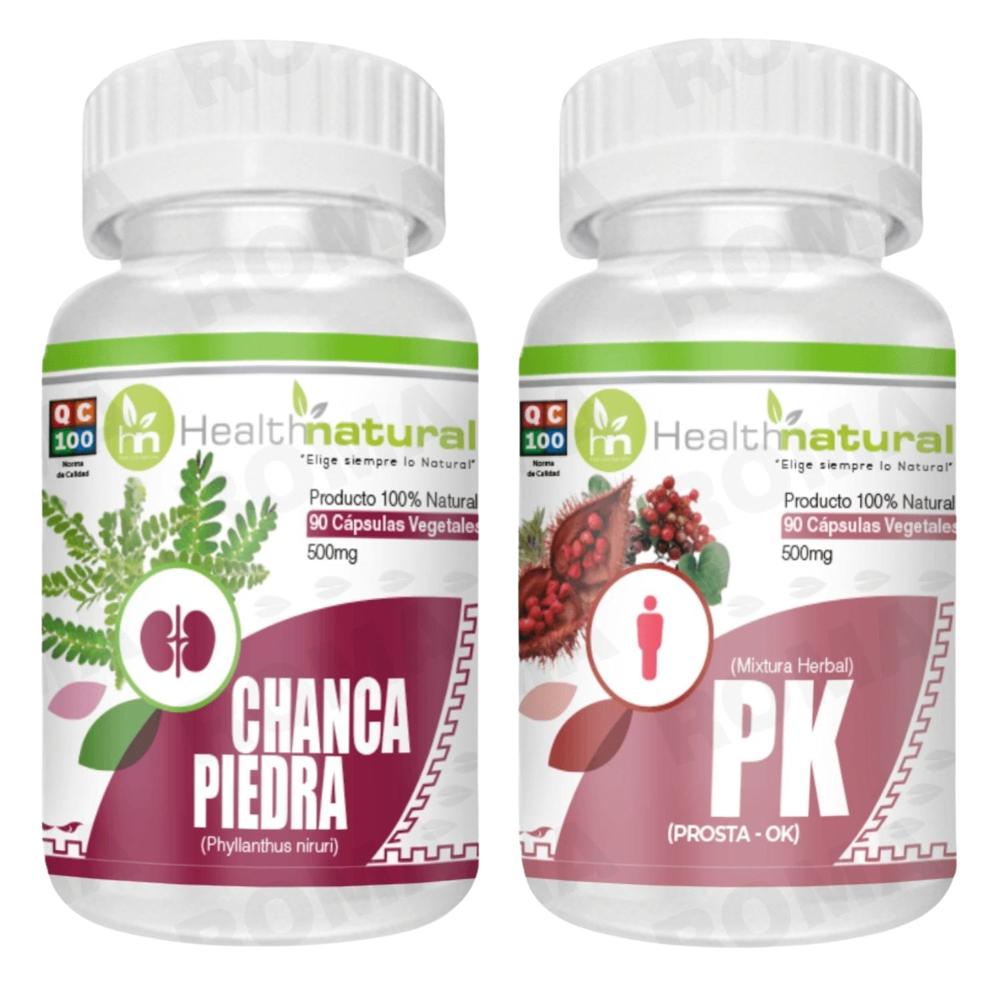 CHANCA PIEDRA HEALTHNATURAL 500MG + PK(PROSTA-OK) HEALTHNATURAL 500MG